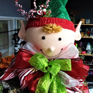 Elf Christmas 𝐆rinch Decorations Large Size Tree Topper Head Arm Legs Xmas
