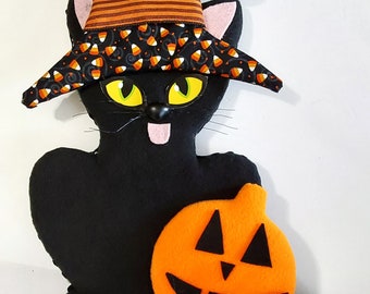 Halloween Cat wreath attachment, spiders, pumpkins, centerpiece attachment, wall hanging, swag attachment, farmhouse designGreat Gift