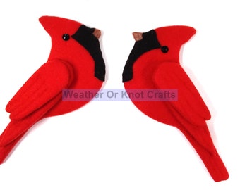 Male Cardinal Wreath Attachment Set, Christmas attachment, Spring attachmentGreat Gift