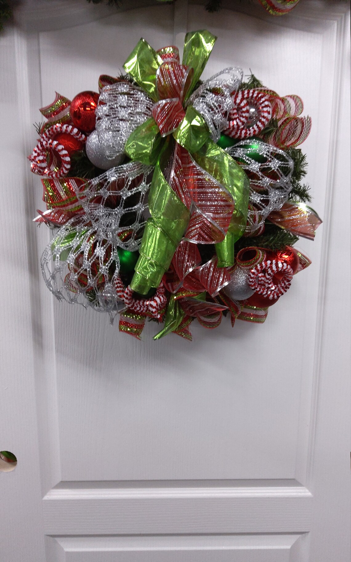 Christmas Wreath and Garland Set Deco Mesh Wreath Red and Etsy