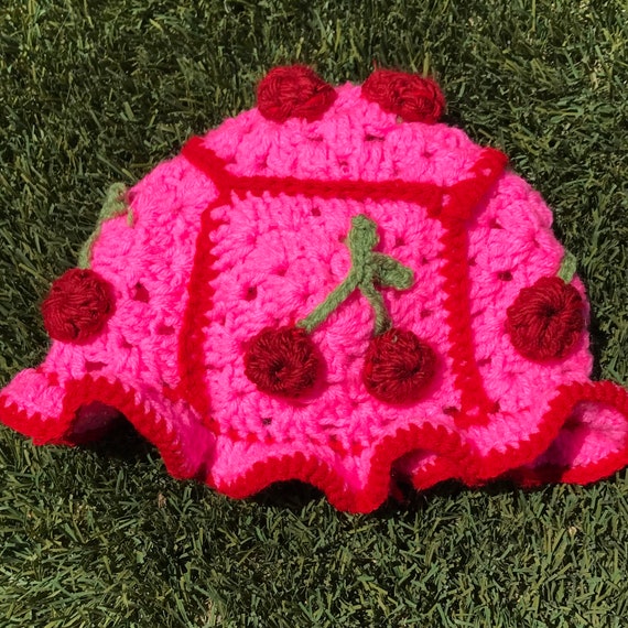 Crochet Cherry Bucket Hat - Etsy