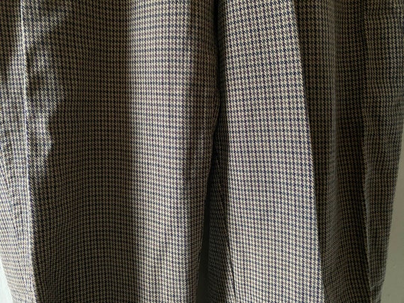 1990s Nautica Cotton Small Houndstooth Clipper Tr… - image 3