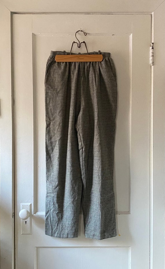 1980s/90s Alfred Dunner Elastic Waist Houndstooth 