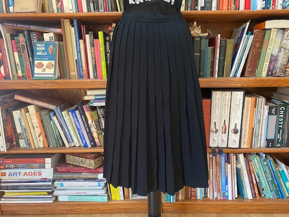 1980s Jones New York Wool Pleated Skirt