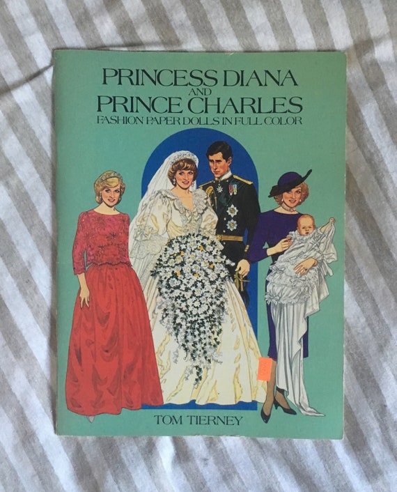 1985 Princess Diana And Prince Charles Uncut Paper Doll Book - 