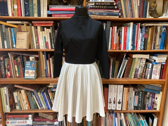 1960s Colorblock Pleated Dress