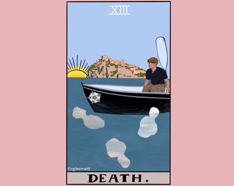 DEATH – Sticker Preppy Witch Tarot Card
