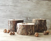 Rustic Candle Holders, Tree Branch Candle Holders, 5th Anniversary gift, Wooden Tealight Holders, Easter Table Decor, Wedding Decor