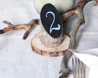 Chalkboard Wooden Table Numbers, Rustic Wedding Signs, Country Wedding Decor