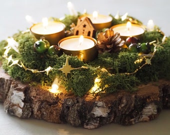 Advent Wreath DIY Stand, Advent Candle Holder, Rustic Christmas Decor