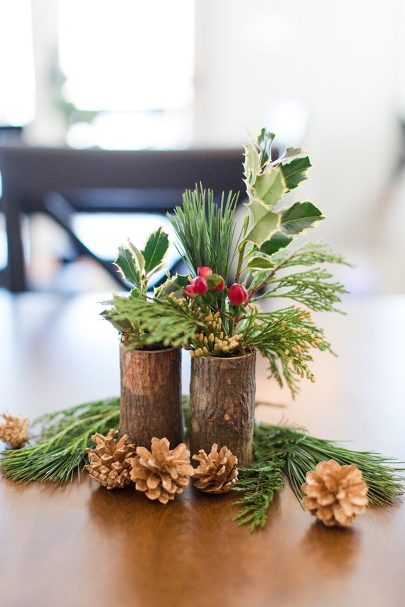 Jahreszeitliche Dekoration Wooden Log Slice Birch Wood Christmas