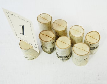 15 Birch Branch Table Number Menu Holders, Rustic Home Decor, Woodland Eco Friendly Photo Holders, Rustic Wedding Table Decor