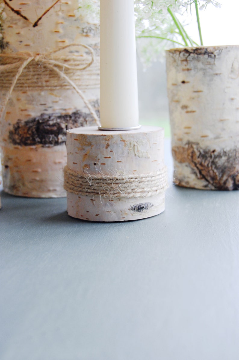 Personalized Birch Branch Unity Candles Rustic Wedding Etsy