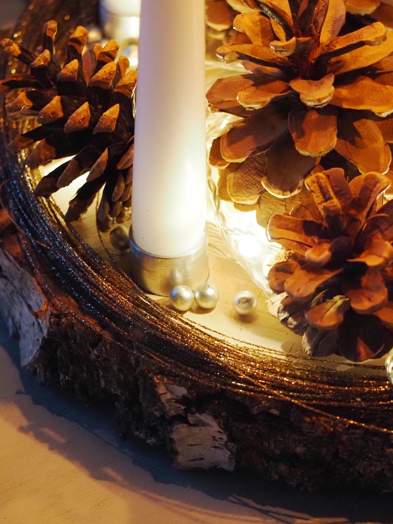 Advent Candle Holder DIY Advent Wreath Stand Birch Slab Etsy