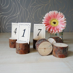 Rustic Table Number Holders Place Card Holders Pine Branch - Etsy