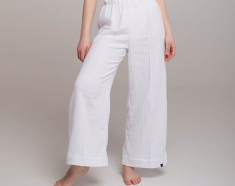 Organic Cotton Pants / WHITE