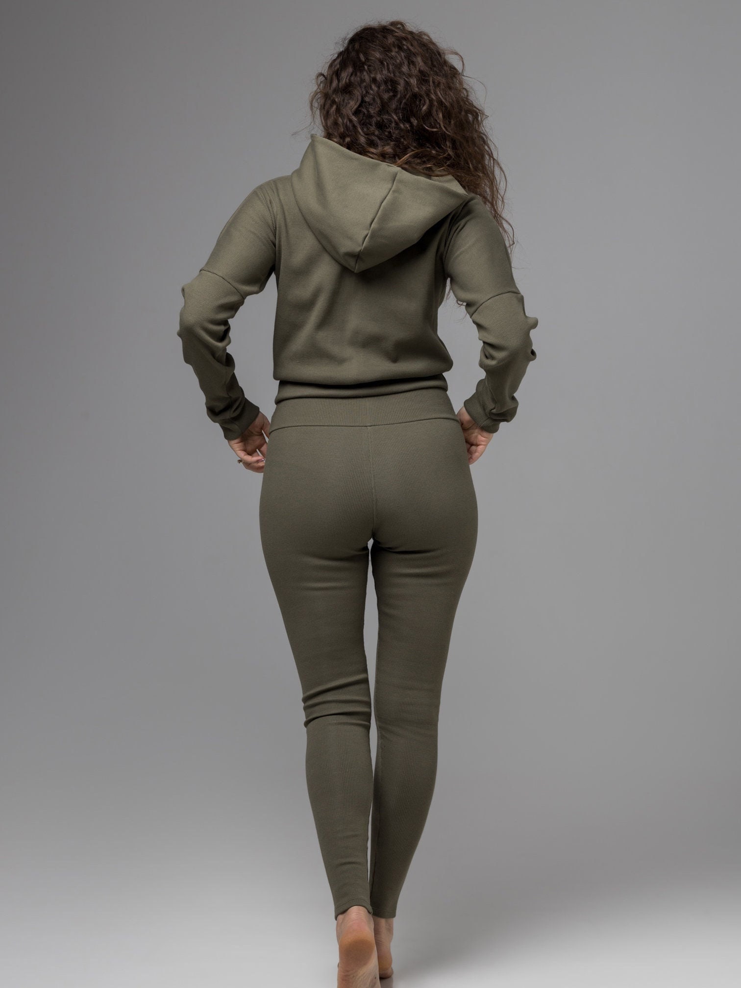 Plain khaki hoodie discount