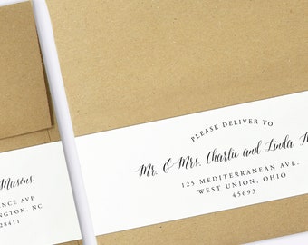 wrap around labels printable address labels wedding etsy