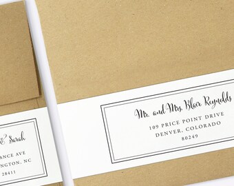 wrap around labels printable address labels wedding etsy