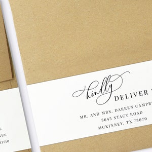 Etichette per indirizzi avvolgenti con calligrafia - Stampabili ed eleganti, Studio Nellcote Design - WA_21B
