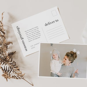 WEIHNACHTSPOSTKARTE | Moderne Weihnachtspostkarte, Minimalistische Weihnachtspostkarte, Fotopostkarte, Weihnachtspostkarte, SN095B