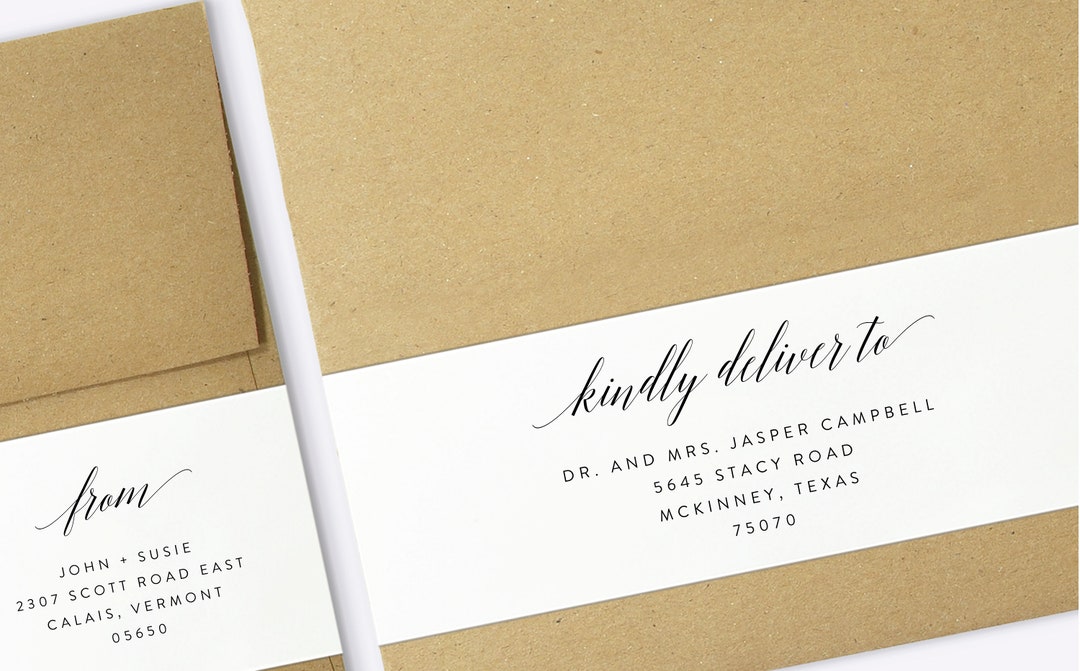 Wrap Around Address Labels Printable Wraparound Labels, Studio Nellcote