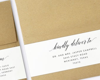 Wrap Around Address Labels - Printable Wraparound Labels, Studio Nellcote Design - WA_13