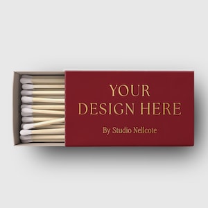 Custom Matchboxes Printed, Gold Foil Wedding Matchboxes, Foil Stamped Customized Matchbox Wedding Favor. Personalized Cigar Bar Matches