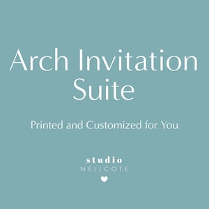 Printed Arch Wedding Invitation Suite, Arch Shaped Card, Arched Invitation, Die Cut Invite, RSVP Card, Details Card, Unique Invitation Set