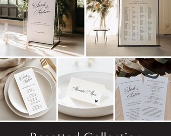 BESOTTED | Printed Wedding Stationery and Sign Bundle, Elegant Calligraphy, SN120