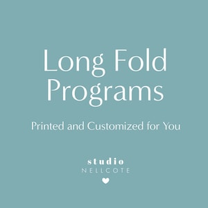 Printed Wedding Folded Ceremony Program or Itinerary, Print and Ship Program, Wedding Schedule, Order of Service