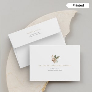 Boho Printed Envelopes, Rustic Wildflowers Script Envelope Addressing, Print and Ship Envelopes, Wedding Recipient Envelopes, SN040R