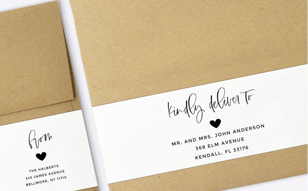Envelope Wrap Label Printable Wraparound Labels, Studio Nellcote Design