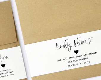 Envelope Wrap Label - Printable Wraparound Labels, Studio Nellcote Design-WA_32H