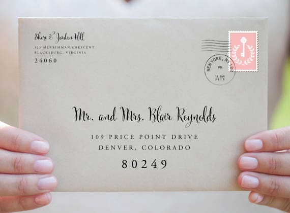 envelope template envelope address