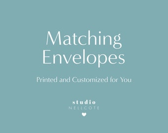 Printed Wedding Envelopes, Matching Envelope Addressing, Print and Ship Envelopes for Wedding, Wedding Recipient Envelopes, Personalized