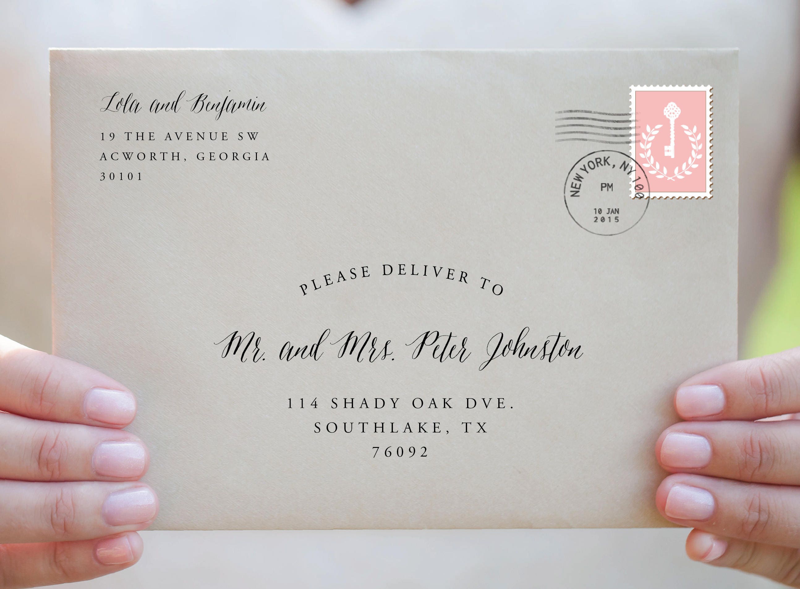 envelope address template printable