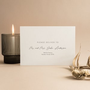 Modern Calligraphy Printed Envelopes, Contemporary Script Envelope Addressing, Print and Ship Envelopes, Wedding Recipient Envelopes, SN040M