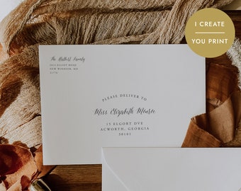 Envelope Template-Address Template-Printable Custom Envelopes-Envelope Calligraphy -Digital Envelope Calligraphy-Wedding DIY, SND 6RR