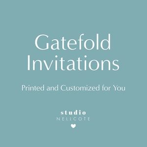 Printed Gatefold Wedding Invitation, Customized and Printed Gate Fold, Print and Ship Wedding Invitation