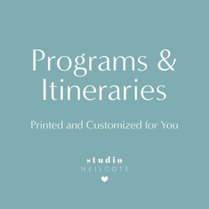 Printed Wedding Folded Ceremony Program or Itinerary, Print and Ship Program, Wedding Schedule, Order of Service