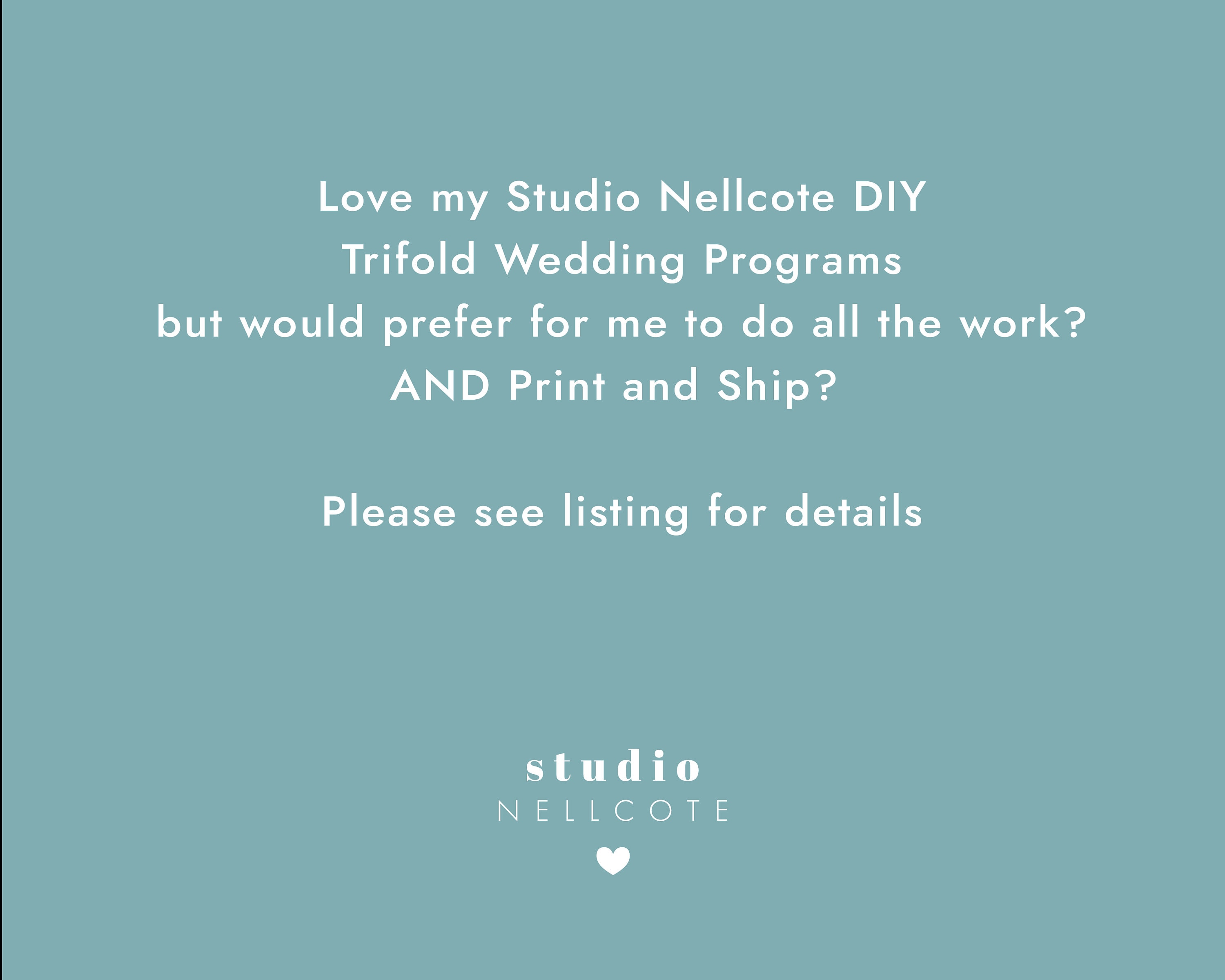 Printed Trifold Wedding Program Tri Fold Folded Wedding - Etsy