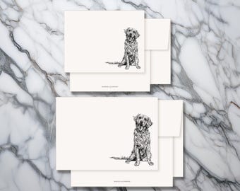 Custom Pet Portrait Notecards | Hand-Drawn Pet Illustration Stationery | Personalized Cards with Envelopes