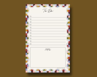 Colorful To-Do List Notepad: 50-Page Organizer