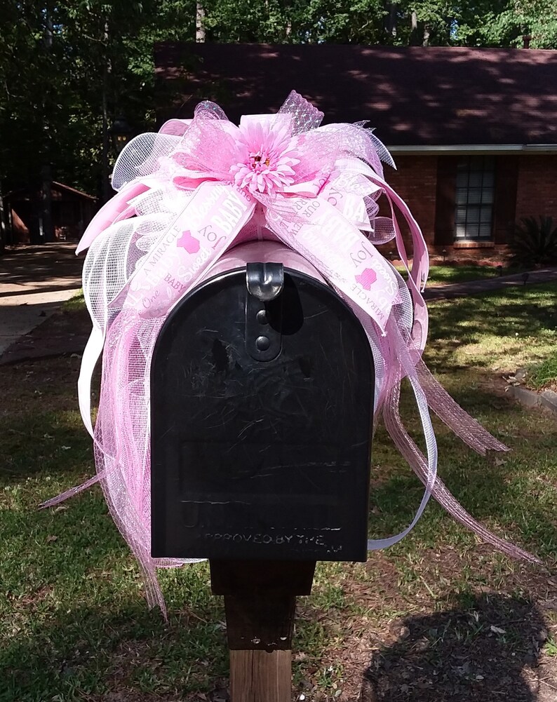 Mailbox Bow It's a Girl bow baby shower gift bow birth Etsy
