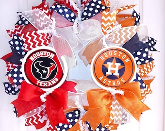 Houston Astros and Houston Texans Wreath