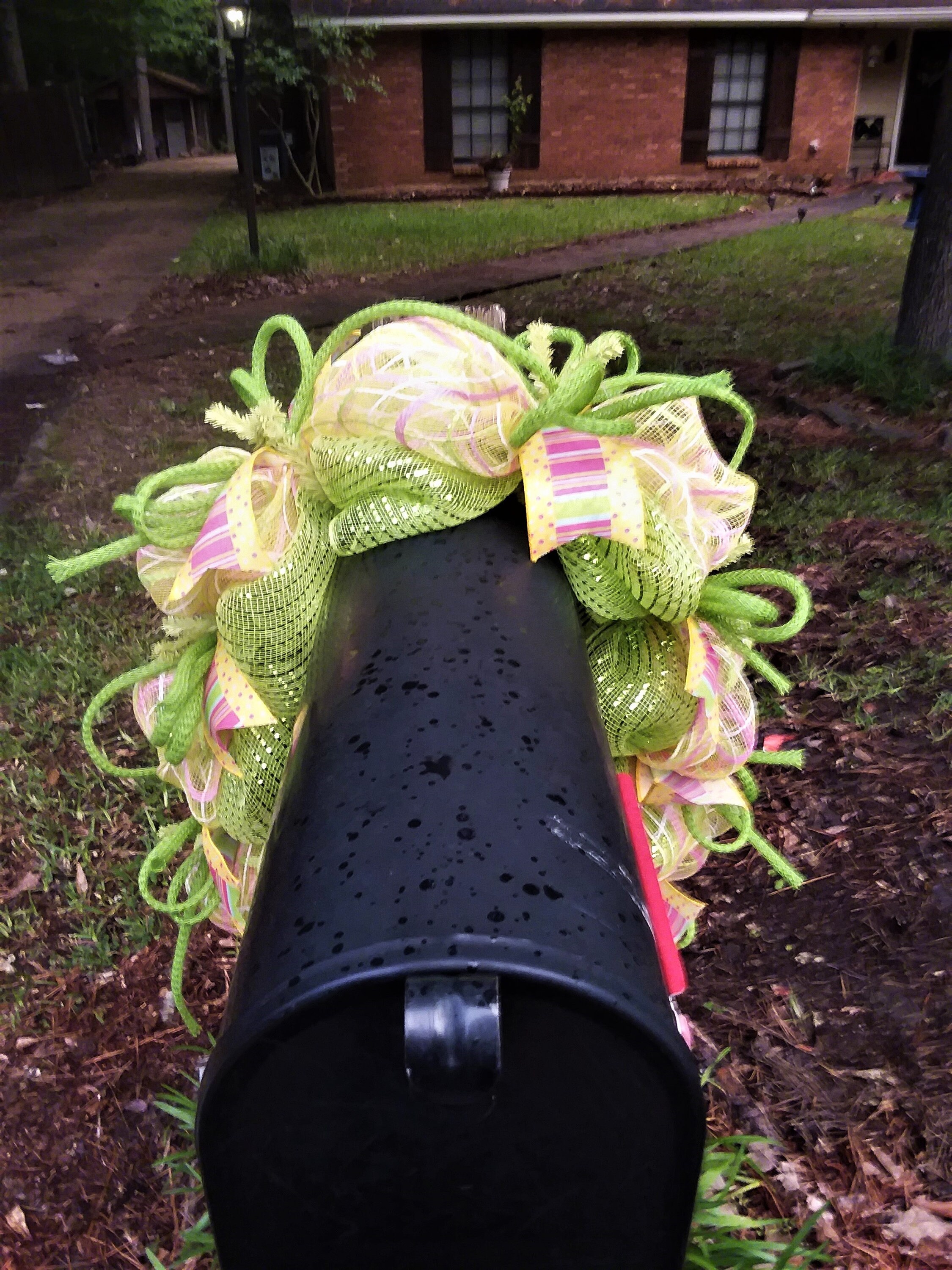 Summer mailbox swag mailbox decoration mesh mailbox swag Etsy