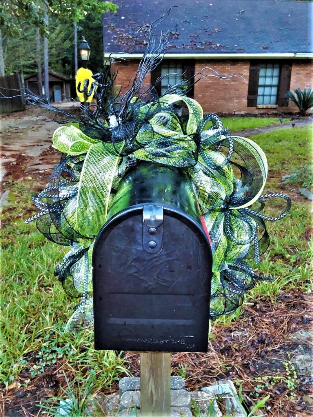 Halloween Mailbox Swag, Halloween Decoration, Halloween Yard Decor