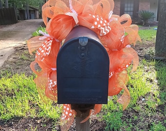 Tennessee Orange Mailbox, Tennessee Volunteers decor, orange mailbox garland