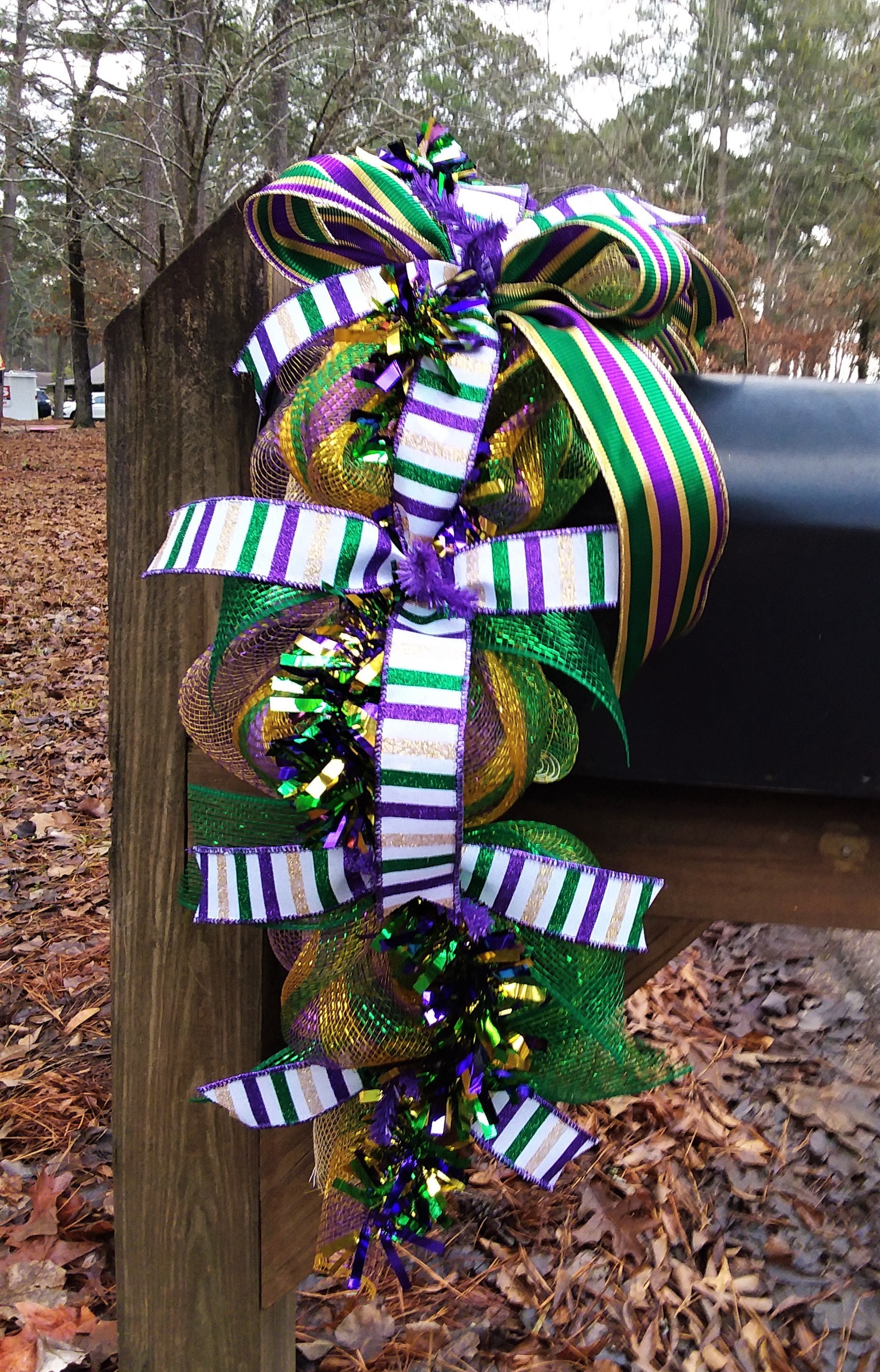 mardi gras mailbox decorations
